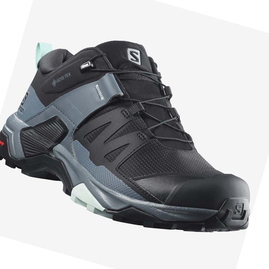 Salomon WoX ULTRA 4 GORE-TEX Túracipő Női Fekete | HU 2801KOR